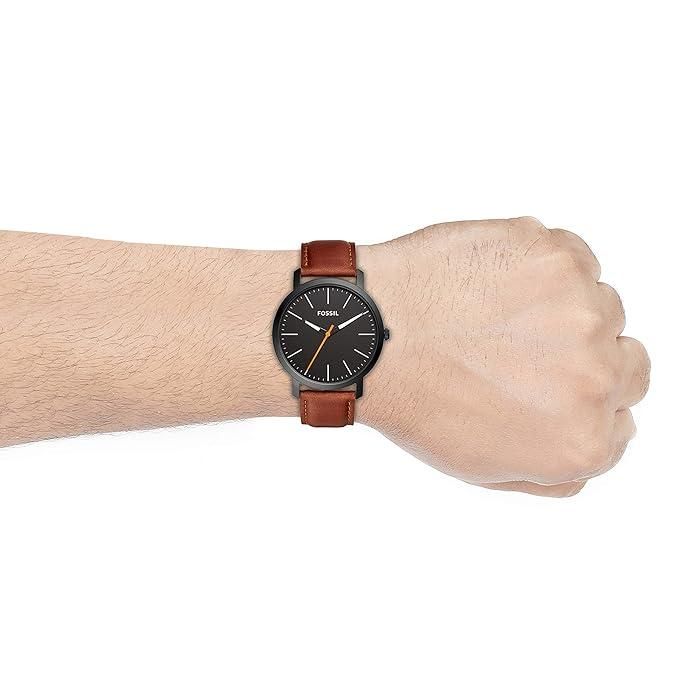 Fossil Minimalist brown strap watch limited