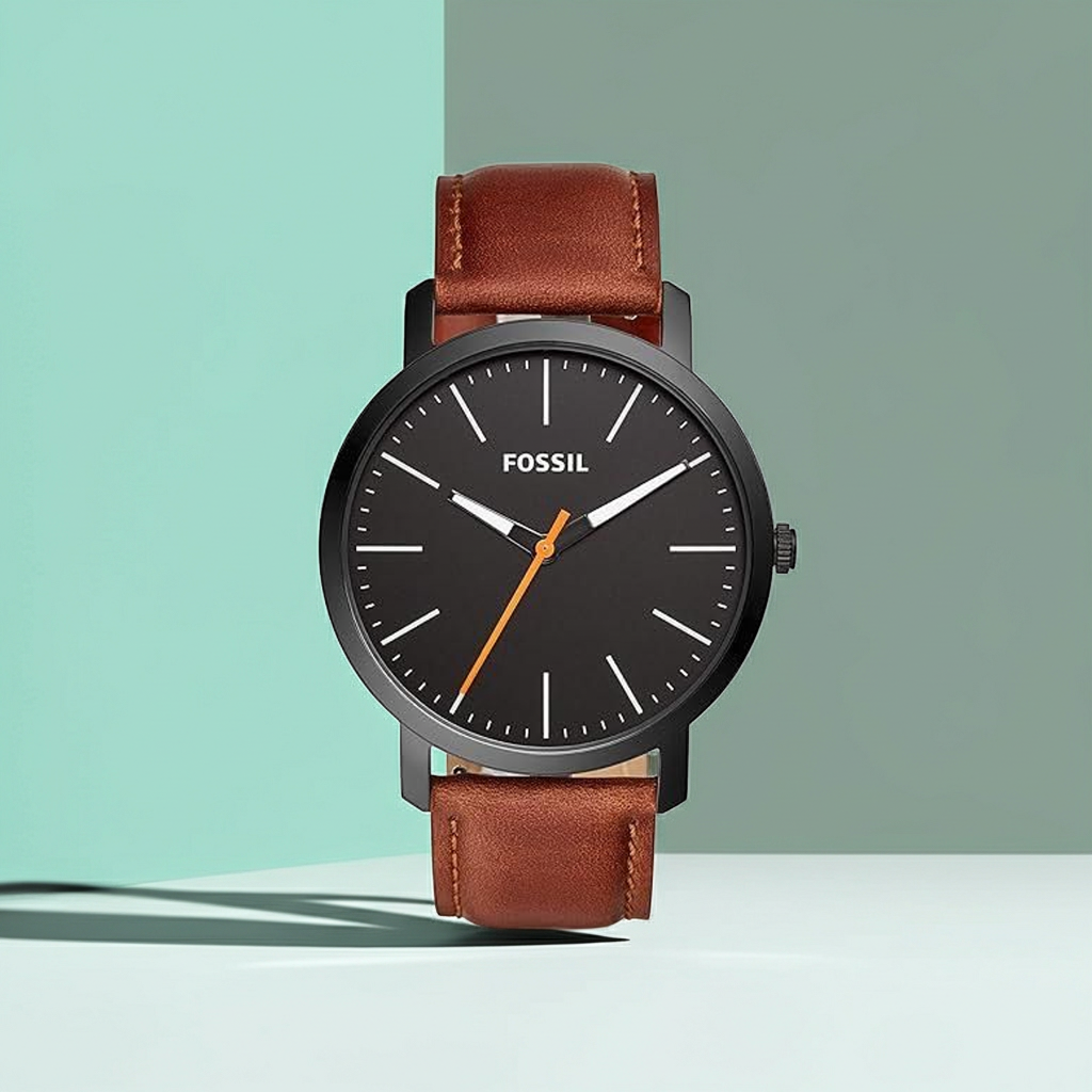 Fossil Minimalist brown strap watch limited